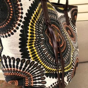 Neiman Marcus Neverfull Shape Straw Tote Bag